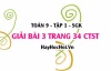Bài 3 trang 34 Toán 9 tập 1 Chân trời sáng tạo SGK